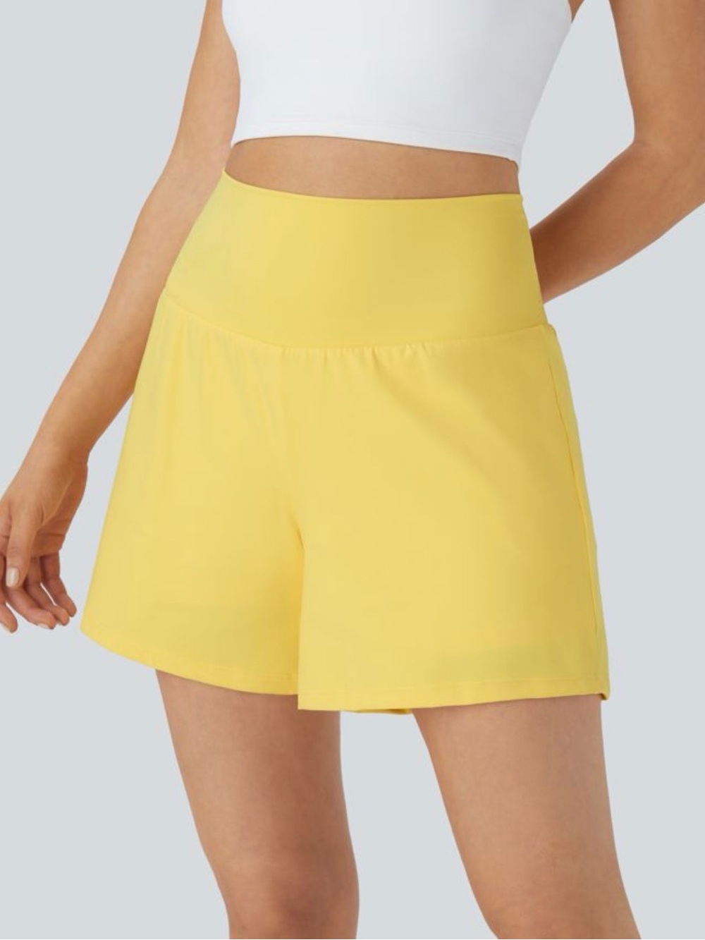 Halara Yellow High Waisted Shorts - Size Small